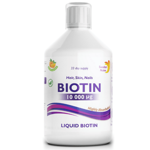 Swedish Nutra Biotin 10000 μg, biotín s vitamínom C 500 ml