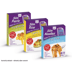 Slim Pasta Výhodný balíček Slim Pasta hotové jedlá s omáčkou (3 ks) 750 g