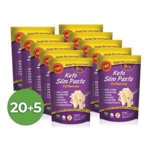 Výhodný balíček konjakových fettuccine Slim Pasta v náleve 20+5 zadarmo