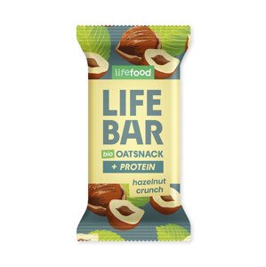 Bio proteínová ovsená tyčinka s lieskovými orieškami, 40 g