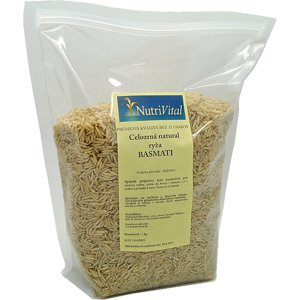 Nutrivital Ryža Basmati BIO Nutrivital 1kg - Ryža Basmati biela, bez zlomkov