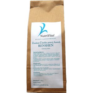 Nutrivital Ren-shen BIO, ženšen čínsky - pravý 100g - koreň mletý