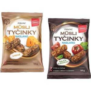 semix Müsli tyčinky slané - bezlepkové 55g - S paradajkami a bazalkou