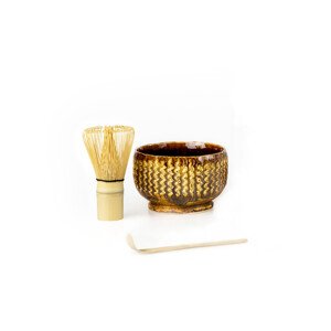 Matcha set - Tradičná príprava zelený čaj oranžová - Matcha Day