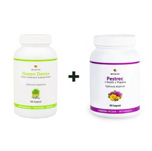 Balík Detox organizmu (Green Detox 90 kapsúl + Pestrec 90 kapsúl) - Matcha Day