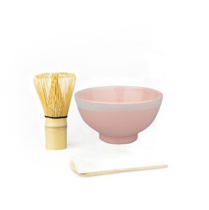 Matcha set - Tradičná príprava zelený čaj ružová - Matcha Day