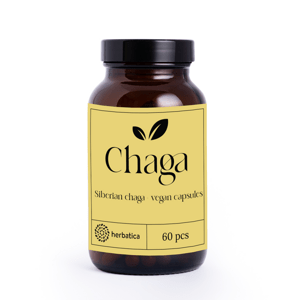 Čaga sibírska - 60 vegánskych kapsúl (300mg/ kapsula) - Herbatica