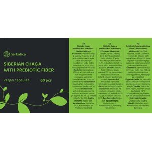 Čaga sibírska - 60 vegánskych kapsúl s INULÍNOM - Herbatica