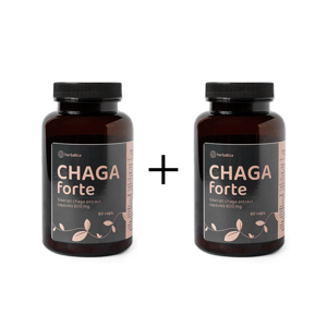 Zvýhodnený set: 2 x Čaga sibírska FORTE - 60 vegánskych kapsúl (600mg/ kapsula) - Herbatica